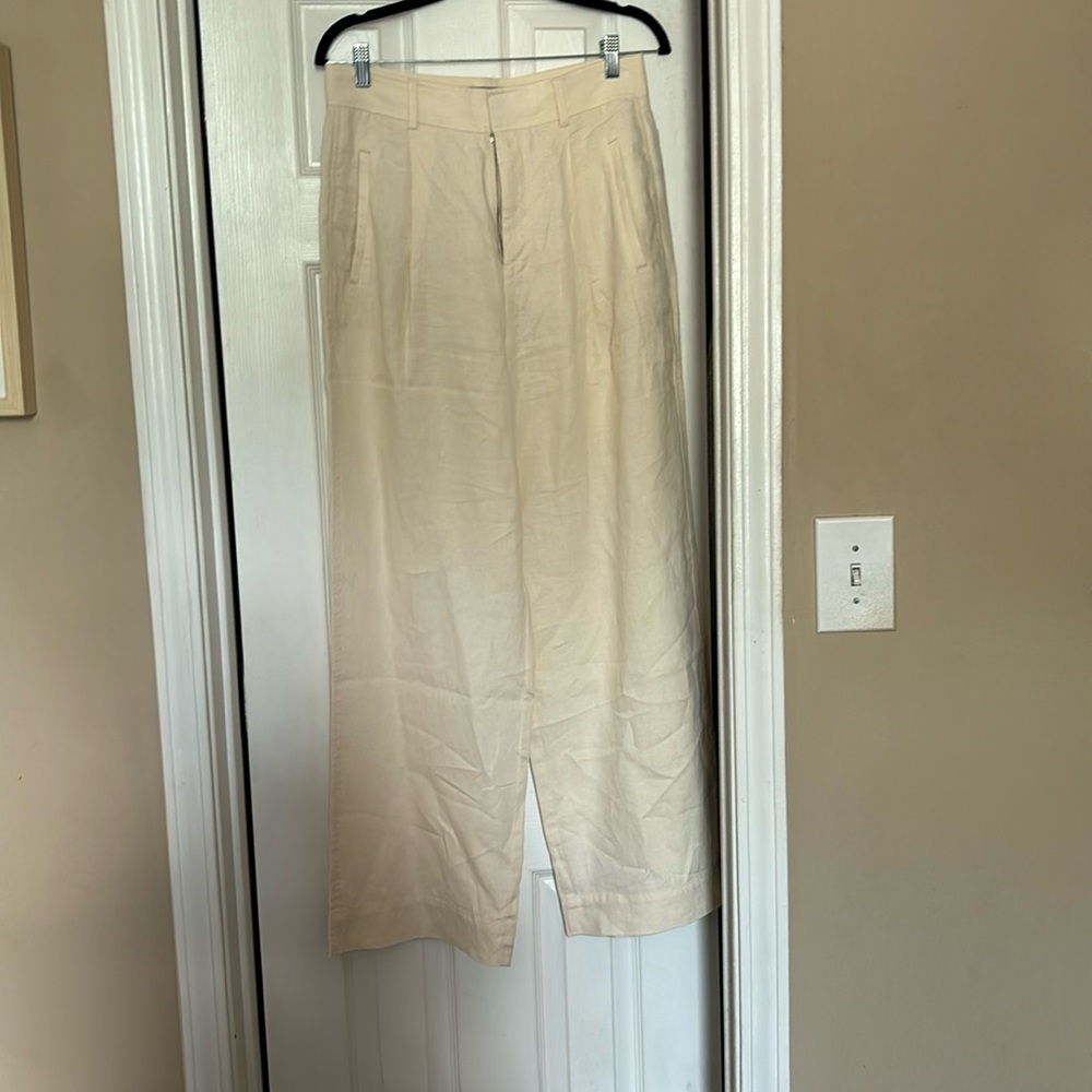 Everlane Cream Linen Pants